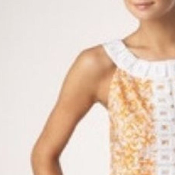 Lilly Pulitzer Embroidered Orange Shift Dress, Size 2 - Picture 2 of 6